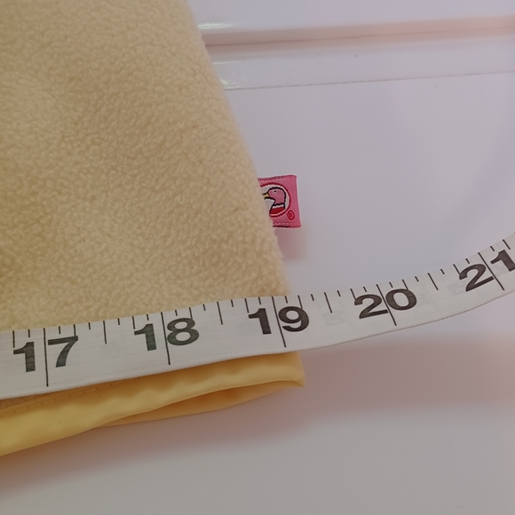 Women DUCK HEAD Yellow Fleece Vest  Size Large zip pockets Crew Neck - Picture 8 of 9